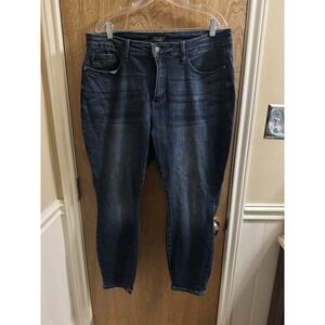 Judy Blue Women's High Rise Dark Blue Skinny Fit Jeans Size 18W Boyfriend